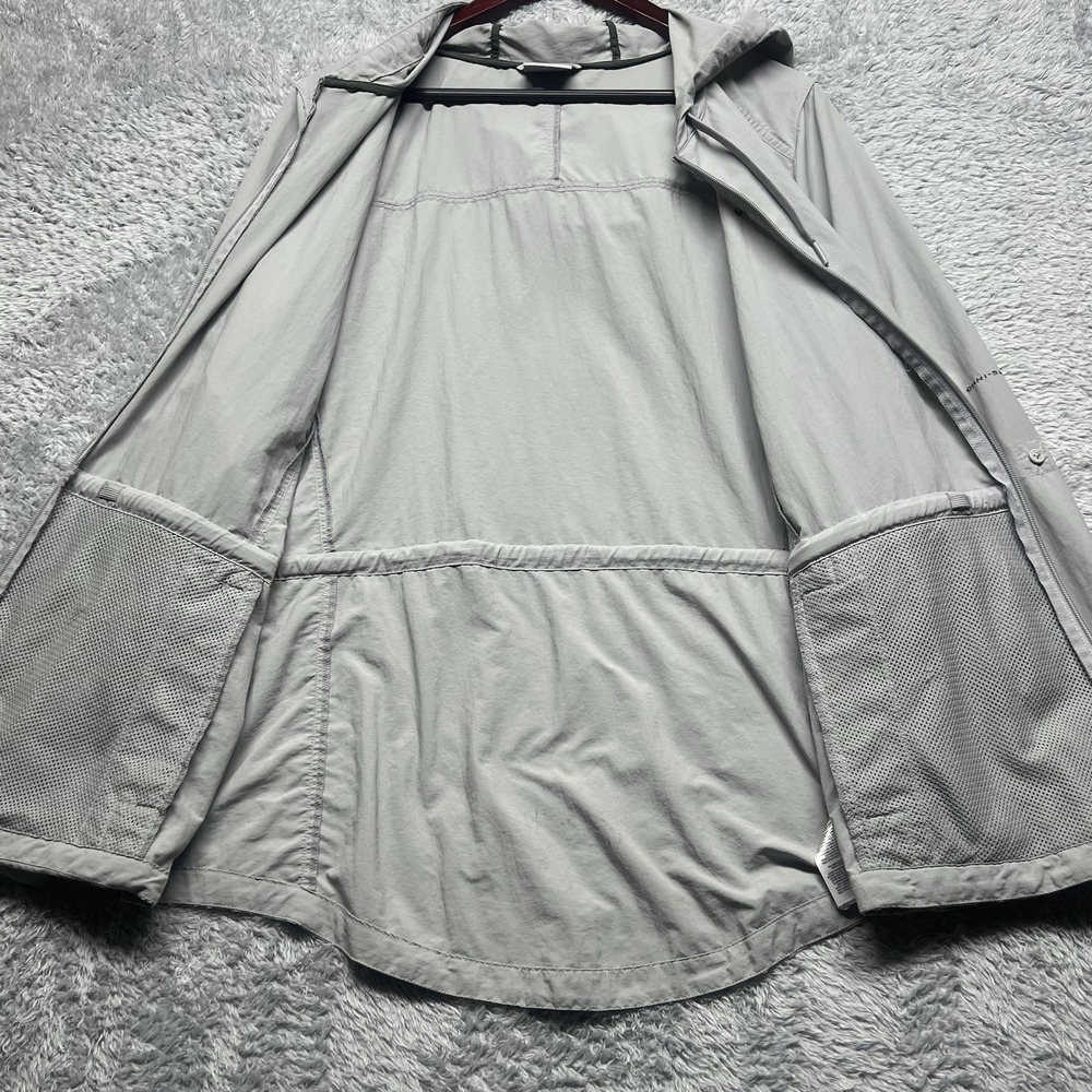 Columbia Jacket Womens XL Gray Full Zip Omni Shade Roll Tab Sleeve Lightweight - Picture 7 of 15